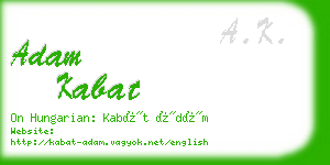 adam kabat business card